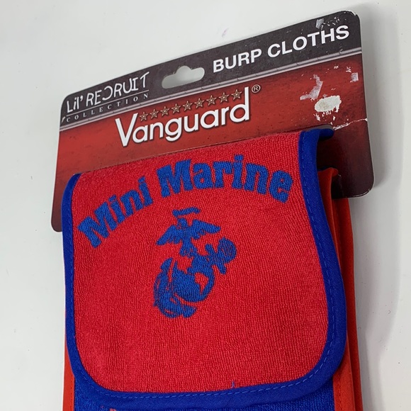 Set of 2 Burp cloths mini marine nwt by vanguard - Picture 5 of 17